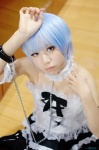 ayanami_rei blue_hair chains choker corset cosplay hana miniskirt neon_genesis_evangelion skirt thighhighs rating:Safe score:0 user:nil!