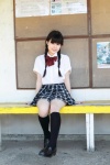 blouse kneesocks nakajima_momo pleated_skirt school_uniform skirt twin_braids ys_web_456 rating:Safe score:1 user:nil!