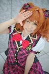 blouse cosplay ian idolmaster_2 pleated_skirt red_hair skirt takatsuki_yayoi twintails vest rating:Safe score:0 user:nil!