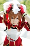 a-nya blouse chest_armor cosplay fingerless_gloves gloves hair_ribbons military_uniform plushie silica_(sao) sword_art_online twintails rating:Safe score:0 user:pixymisa