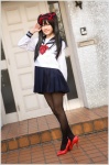 cosplay original orihime pantyhose pleated_skirt sailor_uniform school_girl school_uniform skirt twintails rating:Safe score:2 user:nil!