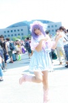 boots cosplay dress enako hat patchouli_knowledge purple_hair shawl touhou rating:Safe score:4 user:nil!