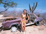 bible_and_miracle bikini cactus car desert kawamura_yukie ponytail side-tie_bikini swimsuit rating:Safe score:0 user:nil!