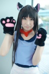 akiyama_mio animal_ears blouse bowtie cat_ears catgirl cat_paws cosplay k-on! skirt tail yuushi rating:Safe score:0 user:pixymisa