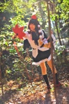 amatsuka_miyu blouse cosplay fan kneesocks pleated_skirt shameimaru_aya skirt skirt_lift tokin_hat touhou wings rating:Safe score:0 user:nil!