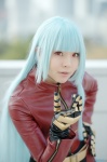 blue_hair bodysuit chaps cosplay gloves hachimaru jacket king_of_fighters kula_diamond rating:Safe score:1 user:nil!