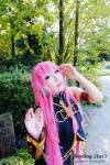 blouse cosplay detached_sleeves headset megurine_luka pink_hair saku skirt vocaloid rating:Safe score:0 user:nil!