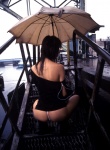 ass bikini_bottom boots horiguchi_toshimi ns_eyes_344 rain sweatshirt swimsuit umbrella rating:Safe score:0 user:nil!