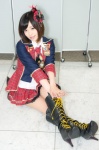 akb48 blouse boots cosplay crinoline endou_sora hairbow jacket maeda_atsuko_(cosplay) miniskirt skirt tie vest rating:Safe score:0 user:pixymisa