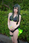 bikini choco cosplay garter gatchaman_kurauzu green_eyes green_hair pantyhose sheer_legwear swimsuit utsu-tsu rating:Safe score:2 user:pixymisa