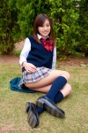 blouse kneesocks pleated_skirt school_uniform skirt sweater_vest tazawa_akari rating:Safe score:1 user:nil!