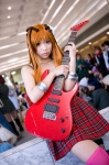 camisole cosplay guitar hair_pods hair_ribbons miniskirt neon_genesis_evangelion orange_hair plaid pleated_skirt skirt soryu_asuka_langley thighhighs twintails zero_inch rating:Safe score:1 user:nil!