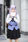 blouse blue_hair cosplay gochuumon_wa_usagi_desuka? kafuu_chino pleated_skirt skirt tippy_(gochuumon_wa_usagi_desuka?) vest yuunagi_shippo rating:Safe score:0 user:nil!