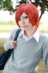 bookbag cosplay crossplay dress_shirt hori-san_to_miyamura-kun red_hair rinto school_uniform sweater trousers yanagi_akane rating:Safe score:0 user:nil!