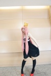 cosplay crown dress kneesocks megurine_luka necklace pantyhose pink_hair sheer_legwear shirato_miyuki vocaloid rating:Safe score:1 user:pixymisa
