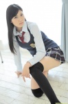 blouse dgc_0969 pleated_skirt school_uniform shinohara_saemi skirt tank_top thighhighs tie zettai_ryouiki rating:Safe score:0 user:nil!