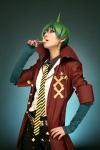 amaimon ao_no_exorcist coat cosplay green_hair kim_tai_sik pantyhose shorts tasha tie rating:Safe score:0 user:DarkSSA