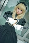 aka_(morimori) cosplay dress gloves gun hairband tagme_character tagme_series rating:Safe score:1 user:nil!