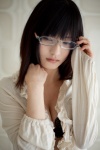 blouse bra cleavage glasses hina open_clothes rating:Safe score:5 user:xkaras