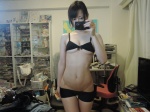 bikini_top camera cleavage iiniku_ushijima self-shot shorts swimsuit underboob rating:Questionable score:11 user:nil!