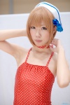 blonde_hair choker cosplay drake eiyuu_senki one-piece_swimsuit sailor_hat swimsuit yae_maiko rating:Safe score:0 user:nil!