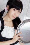 apron cosplay dress hair_ties maid maid_uniform original serving_tray twintails uzuki rating:Safe score:0 user:pixymisa