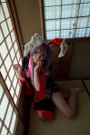 animal_ears barefoot bunny_ears cosplay enako purple_hair reisen_udongein_inaba robe touhou rating:Safe score:1 user:nil!