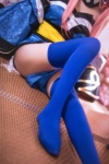 blue_legwear cosplay fate/grand_order kimono manyu_fei_(cosplayer) pink_hair tail tamamo_no_mae thighhighs twintails rating:Questionable score:1 user:DarkSSA