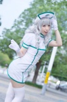 cosplay dress gloves ibuki_iyoko idolmaster_2 nurse nurse_cap nurse_uniform shijou_takane thighhighs white_legwear zettai_ryouiki rating:Safe score:2 user:nil!