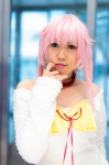 bow choker cosplay heterochromia k neko_(k) pink_hair subaru_(cosplayer) sweater rating:Safe score:0 user:pixymisa