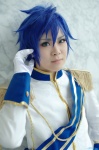band_uniform blazer blue_hair cendrillon_(vocaloid) cosplay crossplay gloves kaito vocaloid yu-ki rating:Safe score:0 user:nil!