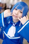 blouse blue_hair cosplay imaichi_moe_nai_musume kobe_shinbun scarf_tie school_uniform yomogi_yue rating:Safe score:0 user:pixymisa