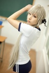 ass buruma cosplay gym_uniform kanda_midori kasugano_sora shorts tshirt twintails white_hair yosuga_no_sora rating:Safe score:10 user:nil!