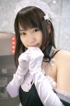 apron azumo_yuiko cosplay elbow_gloves gloves kore_ga_watashi_no_goshujin-sama kurauchi_anna maid maid_uniform ribbons rating:Safe score:0 user:nil!