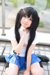 cosplay kneesocks k-on! nakano_azusa nepachi pleated_skirt school_uniform skirt tshirt twintails rating:Safe score:0 user:nil!