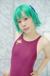 aki_(iii) cosplay green_hair kenko_zenrakei_suieibu_umisho ninagawa_amuro one-piece_swimsuit swimsuit rating:Safe score:0 user:nil!