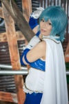 blue_hair camisole cape cosplay detached_sleeves gloves miki_sayaka miniskirt pleated_skirt puella_magi_madoka_magica skirt tachibana_remika rating:Safe score:0 user:pixymisa