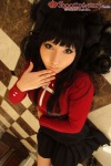 cosplay fate/series fate/stay_night hair_ribbons pleated_skirt red_devil saku skirt sweater tohsaka_rin turtleneck twintails rating:Safe score:0 user:nil!