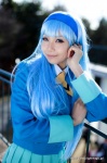 blazer blouse blue_hair cosplay crossover_tie hairband magic_knight_rayearth meto pleated_skirt ryuuzaki_umi school_uniform skirt rating:Safe score:1 user:pixymisa
