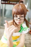 ahoge akizuki_ritsuko cosplay dress glasses hizuki_yuuki idolmaster rating:Safe score:2 user:nil!