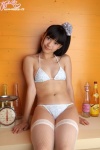 bikini cleavage fishnet_stockings hairbow swimsuit thighhighs yamanaka_tomoe rating:Safe score:2 user:nil!