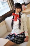 akemi_homura cosplay glasses hairband mahoshoujo_necoco☆magika necoco pleated_skirt puella_magi_madoka_magica sailor_uniform school_uniform skirt twin_braids rating:Safe score:0 user:nil!