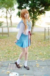 asahina_mikuru cosplay pleated_skirt red_hair rinami sailor_uniform school_uniform skirt socks suzumiya_haruhi_no_yuuutsu rating:Safe score:2 user:nil!
