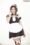 apron dress fishnet_stockings hairband maid maid_uniform miyauchi_karen ponytail thighhighs zettai_ryouiki rating:Safe score:0 user:nil!