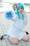 blouse blue_hair cosplay garters hairband miniskirt original skirt zero_inch rating:Safe score:1 user:nil!