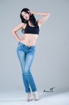 choi_ji-hyang croptop jeans tank_top rating:Safe score:1 user:nil!
