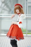 aizawa_tomomi beret black_legwear blouse corset cosplay miniskirt nana_(iv) pantyhose pia_carrot pia_carrot_3 skirt twintails rating:Safe score:0 user:nil!