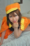 amatsuka_miyu bakemonogatari bed cosplay hat jacket sengoku_nadeko swimsuit rating:Safe score:0 user:pixymisa