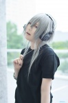 cosplay crossplay genderswapped headphones mitsu nitro_super_sonic silver_hair super_soniko tshirt rating:Safe score:0 user:nil!