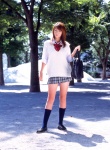 blouse bookbag kneesocks kosaka_yuka pleated_skirt school_uniform skirt sweater_vest rating:Safe score:0 user:nil!